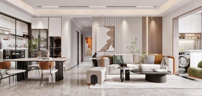 现代客餐厅3D模型下载